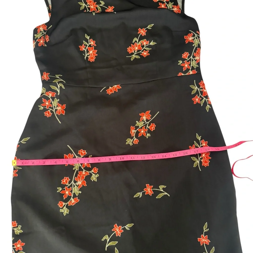 Ann Taylor Black Dress with Red Floral Design - Picture 7 of 8